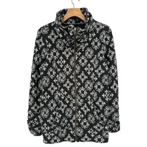 Tonia Debellis Molly Jacket in Signature Logo in Black White Size XL